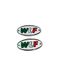 Quattroerre 14011 sticker 3D ovaal Wlf, 56 x 28 mm, set van 2