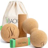 Merkloos Fasciaroller Kurk Massagebal Set