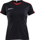 Craft Progress Contrast Shirt Korte Mouw Dames - Zwart / Rood