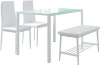 Vicco Grand Eettafel set – 120 x 70 cm 4 delen Wit