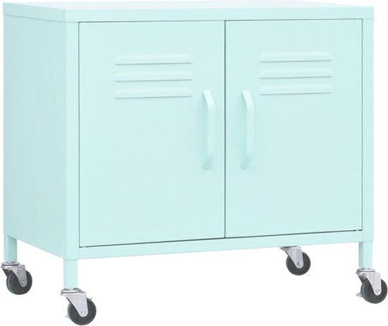 vidaXL Opbergkast - Staal - Mintgroen - 60x35x56 cm