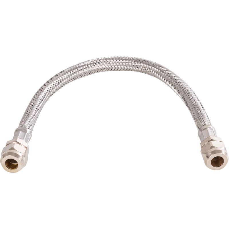BPE RVS flexibele slang 35cm 10mm knel x 10mm knel