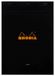 Rhodia 186009C - Geniet Notitieblok N°18 Zwart - A4 21 x 29,7 cm - Gelijnd - 80 Afscheurbare Vellen - Clairefontaine Wit Papier 80 g/m² - Soepele, Stevige en Waterafstotende Omslag van Gecoat Karton