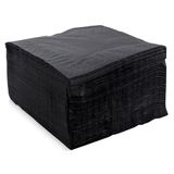 MORIGAMI SER42204960 servet 40x40, 2-laags, 1/4-voudig, 100 servetten, 2-laags glad met rand, zwart