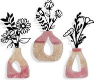 Unyqoos® Set van drie decoratieve metalen bloemen voor muurdecoratie binnen en buiten
