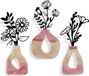 Unyqoos® Set van drie decoratieve metalen bloemen voor muurdecoratie binnen en buiten