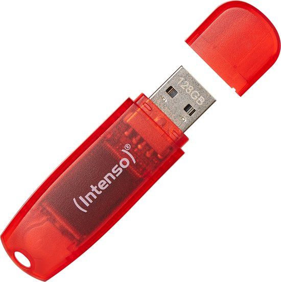 Intenso Rainbow Line USB stick - 128GB - USB 2.0 - Red
