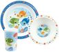 Fun House Jemini Kinderservies Ma petite carapace, 3-delig, Melamine, Wit/Blauw