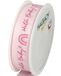 Halbach Seidenbänder Geschenklint baby, 25 mm x 16 m, lint als decoratie voor babyshower en voor het verpakken van geschenken voor babyshower, kleur: roze/roze