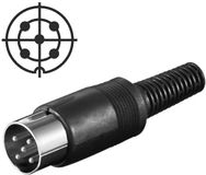S-Impuls Panda S-Impuls DIN 5-pins dobbelsteen connector mannelijk