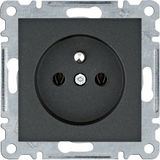 Lumina Hager Lumina stopcontact met aarding, 16 A/250 VAC, zwart WL1023