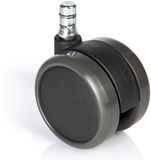 hjh office Bureaustoel Wiel - Zwart - 5x Rolo No-Noise 11mm/65mm