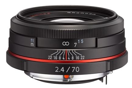 Pentax HD DA 70mm F2.4 Limited Telephoto Lens - Black