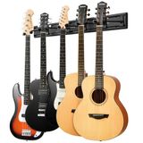 Donner Gitaar wandmontagehanger, gitaar wandrek houder met 5 verstelbare gitaarhangers voor akoestische elektrische gitaren, bas, viool, ukelele, banjo, mandoline