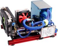 Mini Ouvert Aluminium Frame M-ATX Boîtier d'ordinateur - Kit de bricolage
