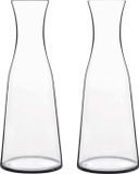 Bormioli Rocco Glazen water karaffen 1 Liter - 4 stuks - Atelier - Transparant