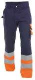 DASSY Hogezichtbaarheidsbroek MARINEBLAUW/FLUO-ORANJE Kledingmaat 42