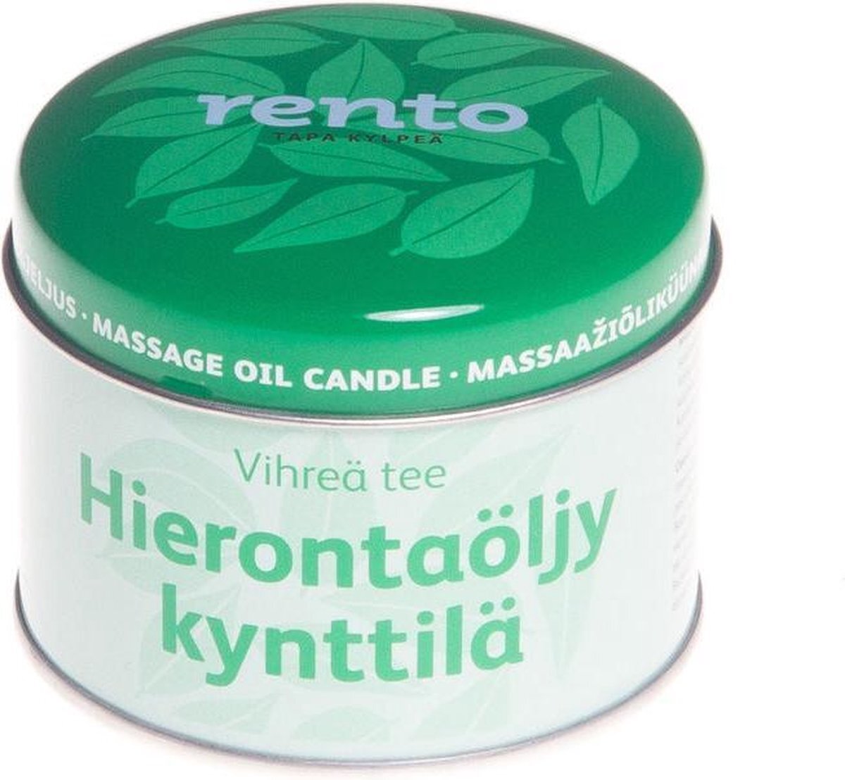 Rento Massage kaars (body olie) – Green Tea (150 gram)