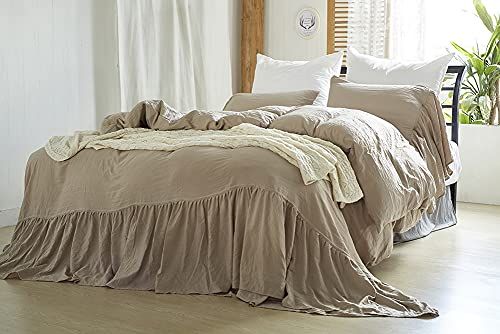 Fondream Beige tak dekbedovertrek tweepersoons 3 stuks botanisch