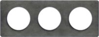 SCHNEIDER ELECTRIC Afdekraam Odace Touch 3V - Leisteen/Aluminium - S530806V