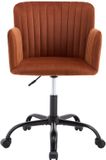 Vente-unique Chaise de bureau - Velours - Terre cuite - TOARA