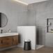 Fortifura Galeria Halfhoge Inloopdouche - 105.8x80cm - mat glas - 8mm - nano - met blind profiel
