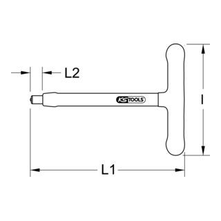 KS Tools 1/2" geïsoleerde T-greep dopsleutel - 200mm