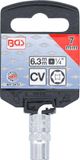 BGS Dopsleuteldop zeskant 1/4 7 mm