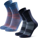 DANISH ENDURANCE Premium Hardloopsokken met Merino Wol - voor Dames & Heren - 2 paar - Meerkleurig - Maat 43-47