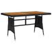 vidaXL Tuintafel Zwart 130x70x72 cm Polywood en Acaciahout
