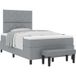 Prolenta Maison Exclusive - Boxspringbed met hoofdeinde, lichtgrijs, 120 x 190 cm, gestoffeerd