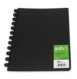 Grafoplás 39392010 uitneembare mappen, grafische In, 20 A4-hoesjes, zwart, schijfmechanisme.