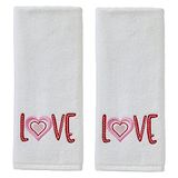 SKL Home by Saturday Knight Ltd. Valentijnsdag Love Handdoekenset, wit 2 stuks