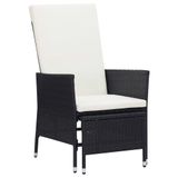 VidaXL Tuinstoel Terras Gecapitonneerde zitting Polyester, Polyrattan, Staal Crème, Wit