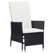 VidaXL Tuinstoel Terras Gecapitonneerde zitting Polyester, Polyrattan, Staal Crème, Wit
