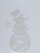 Bellatio Decorations Kerst raamsjabloon sneeuwpop - wit - 35 cm
