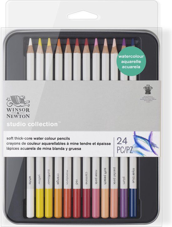 Winsor & Newton Studio Collection 24 Aquarelpotloden - 24 kleuren