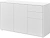 en.casa Commode Paarl druk en open 74x117x36 cm wit mat
