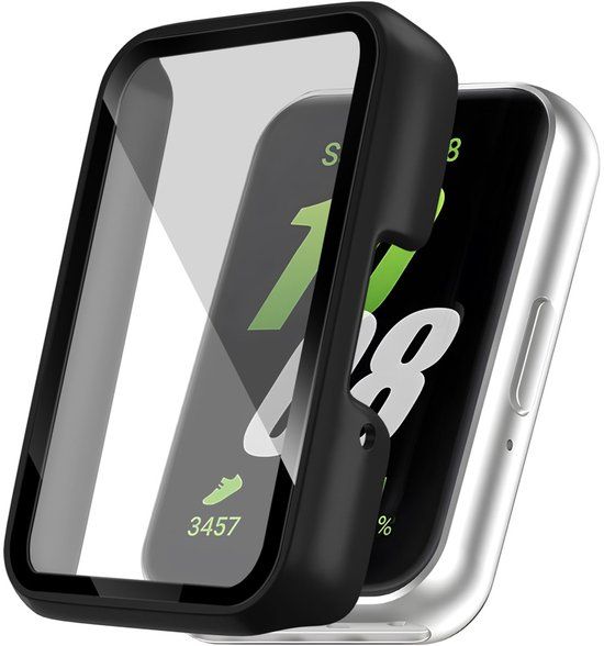 imoshion Ploonk B.V. Screenprotector - Geschikt voor Samsung Galaxy Fit 3 - Full Cover Hard Case / Beschermend Hoesje - Zwart