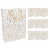 Idena 30355-10 geschenkzakjes van papier, sterren, 18 x 23 x 8 cm, 10 stuks