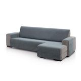 FAVERTI® Bankhoes voor chaise longue, hoekdeel rechts 240 cm (voor), model PEGO, donkergrijs, extra zachte chenille, hoogwaardige chaise bescherming, gemaakt in Spanje, van gerecycled materiaal