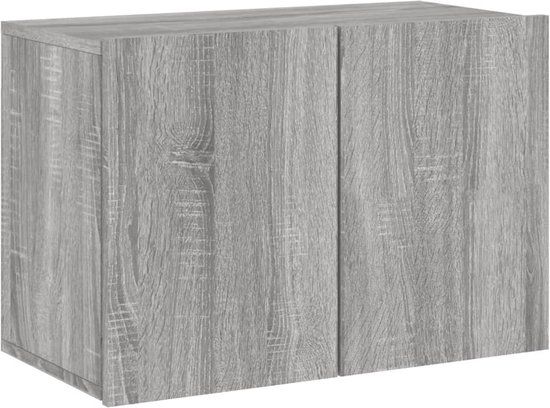 vidaXL Tv-meubel wandgemonteerd 60x30x41 cm grijs sonoma eikenkleurig