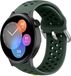 Strap-it Bracelet de sport en silicone avec trous - Vert armée - Convient pour Huawei Watch GT 3 42mm / GT 3 Pro 43mm / GT 2 42mm / GT 42mm