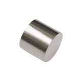 Gardinia Eindknop, aluminium, rvs-look, Ø16 mm, 2 stuks