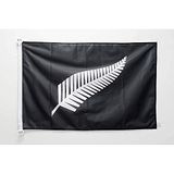 AZ FLAG Bootvlag Nieuw-Zeeland zwarte varen met opschrift 90x60 cm