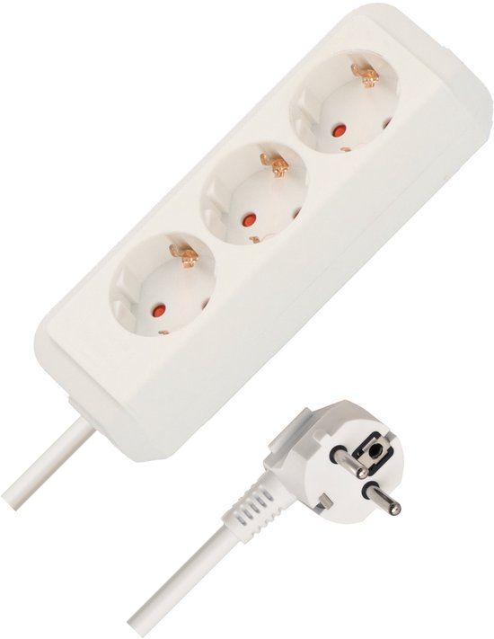 Brennenstuhl Eco-Line Stekkerdoos - 3-voudig - Wit - 3 meter snoer