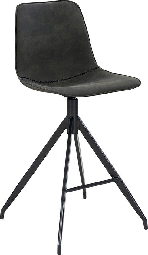 Barkruk Ruben Grijs - Stof - Grijs - 65 cm zithoogte