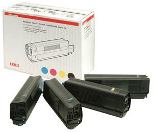 OKI Toner 4-kleuren Value Pack (Zwart, Cyaan, Magenta, Geel) voor C5100n/C5300n - 5000 pagina's per kleur
