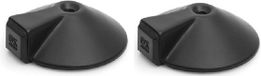 Dulimex Deurstopper/deurbuffer - 2x - D85mm - RVS - Zwart
