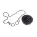 Bulk Hardware bh04748 38 mm gootsteenstekker met 300 mm chroom vergulde ketting en S-haken - zwart